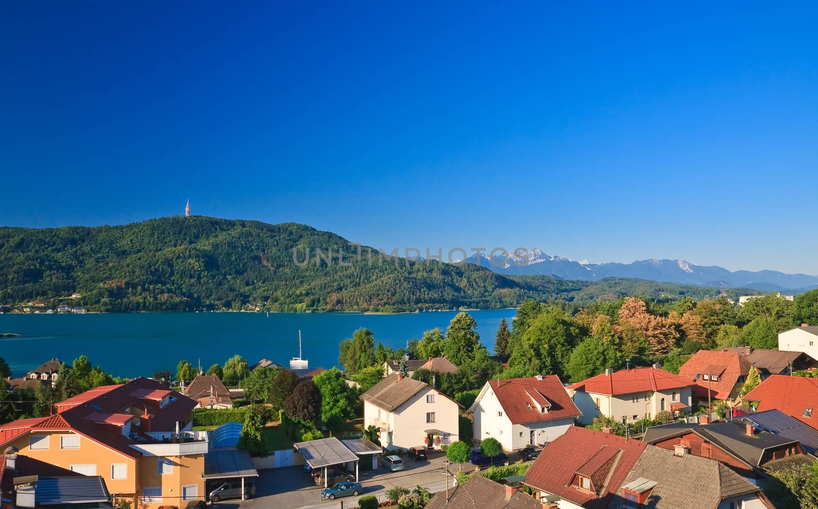 Resort Portschach am Worthersee and Lake Worthersee. Austria by nikolpetr