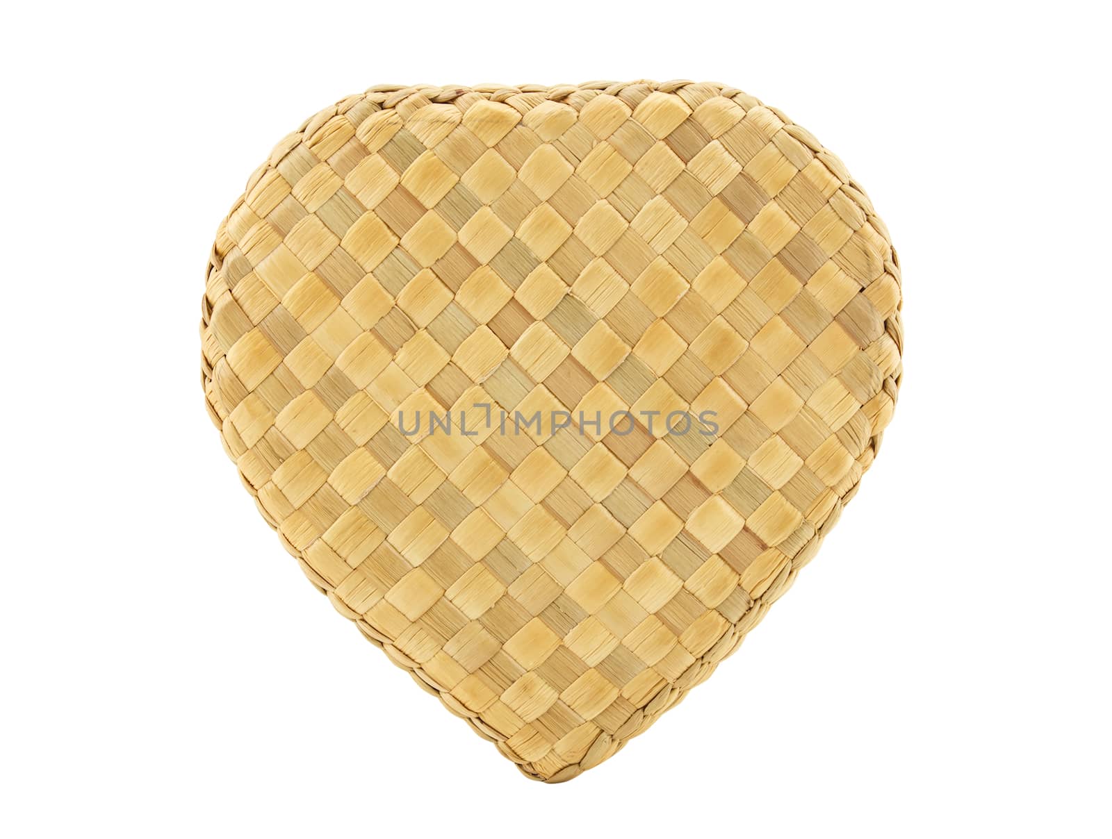 Heart shape bamboo wave on white background by vitawin