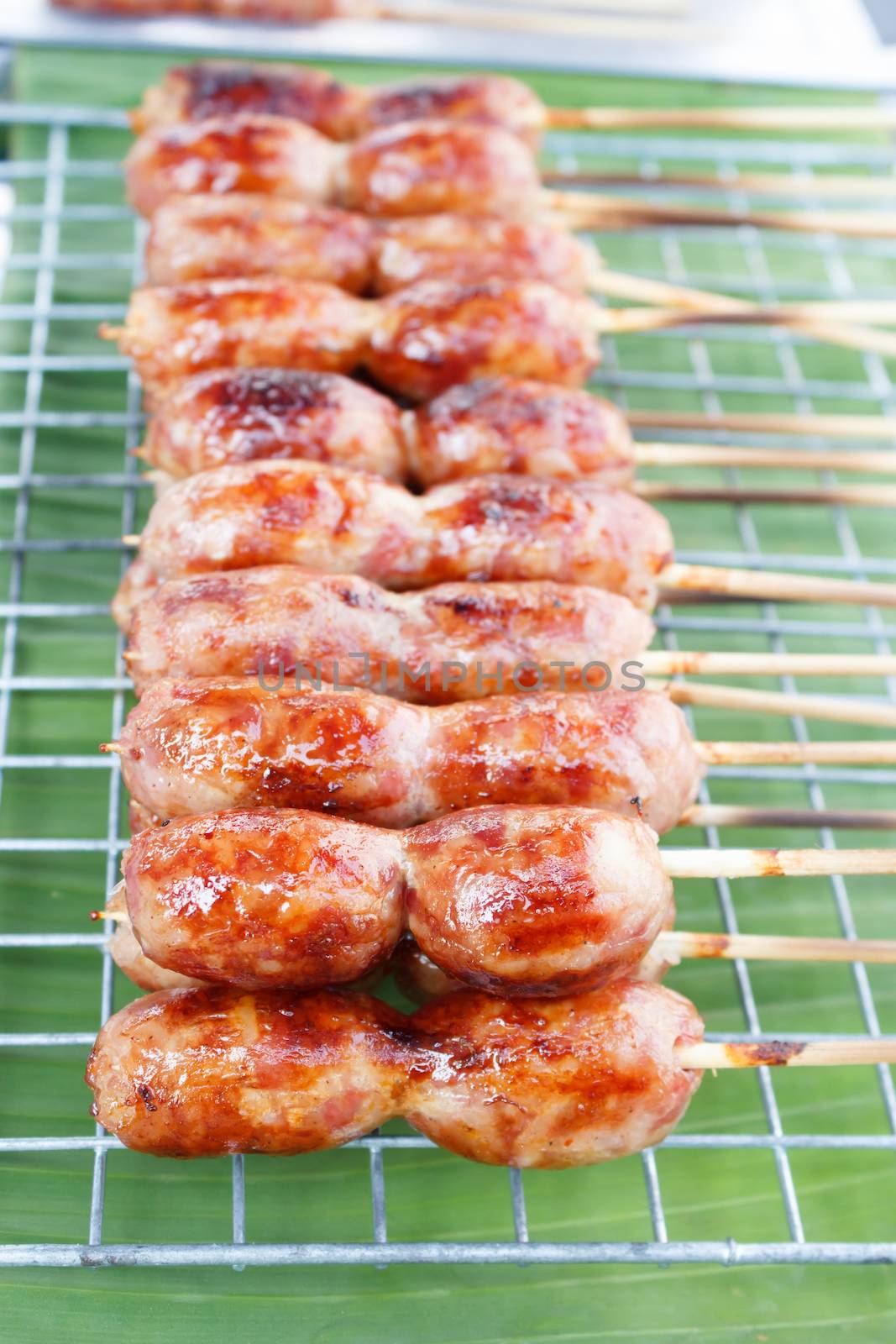 Grilled Thai Sausage (thai street food)