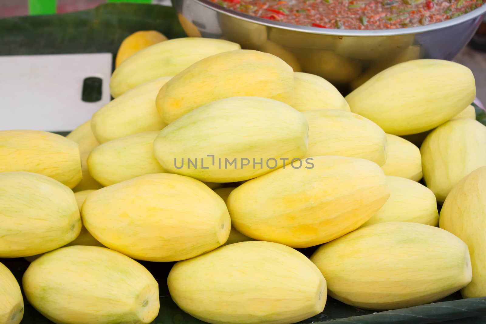 Peel of mango at thai market