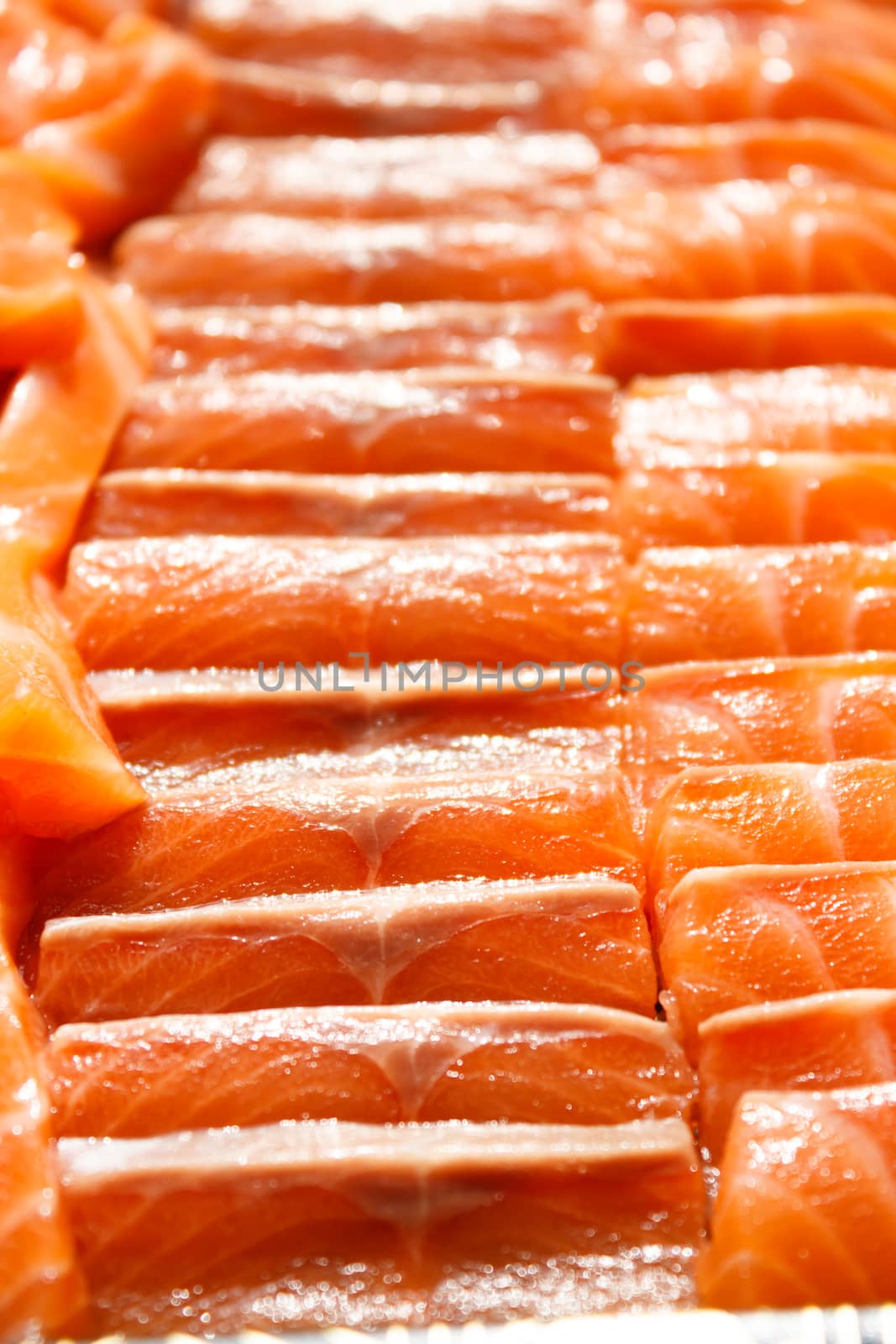 sliced fresh raw salmon (sushi,sashimi)