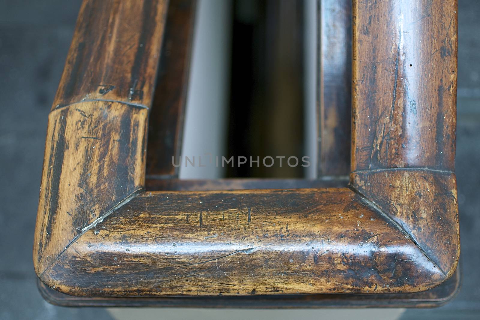 An original banister in hardwood has a soft charm 