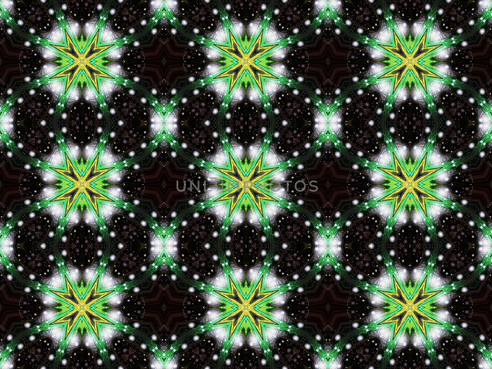 Digital computer graphic - seamless decorative ornament in a space style for design.