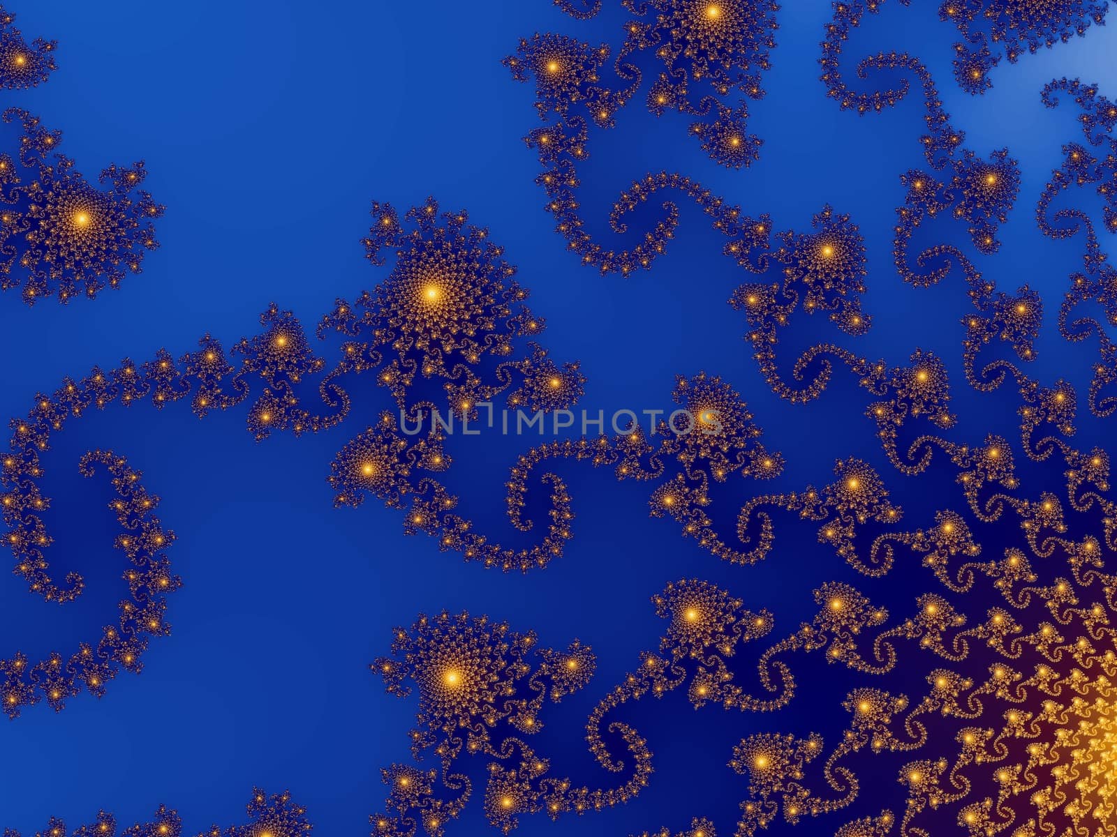 Digital computer graphic - rendering. Patterned fractal background for design.