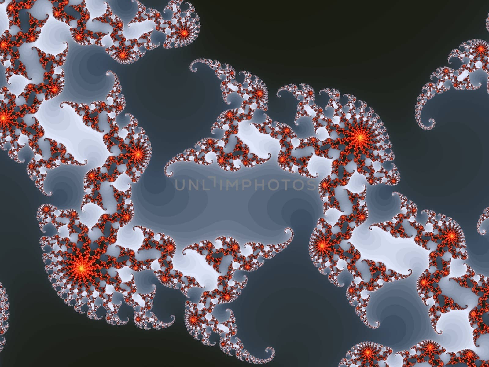 Digital computer graphic - rendering. Patterned fractal background for design.