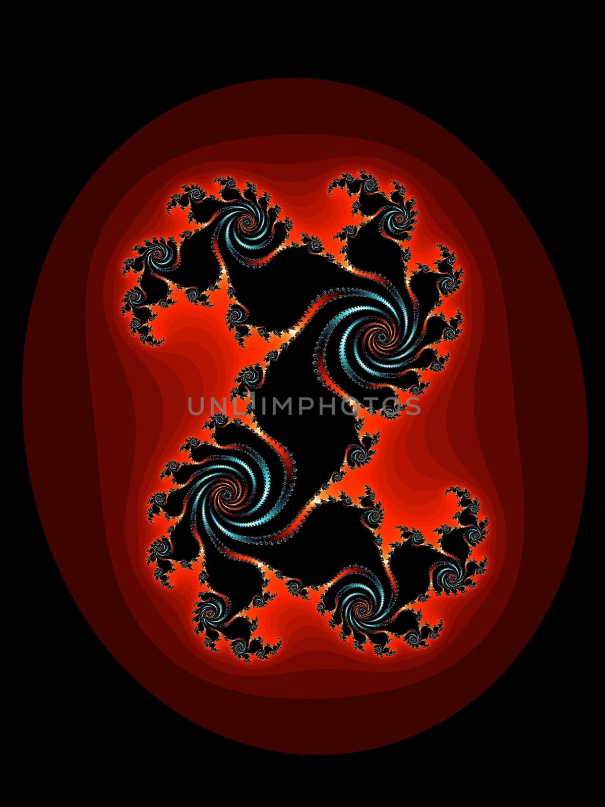 Digital computer graphic - rendering. Patterned fractal background for design.