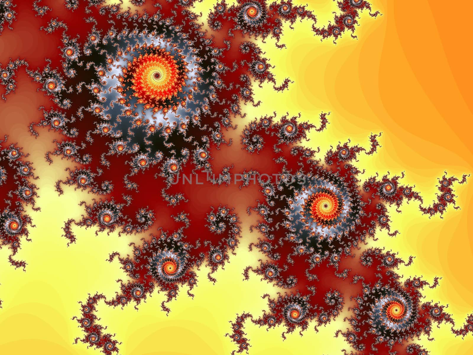 Digital computer graphic - rendering. Patterned fractal background for design.