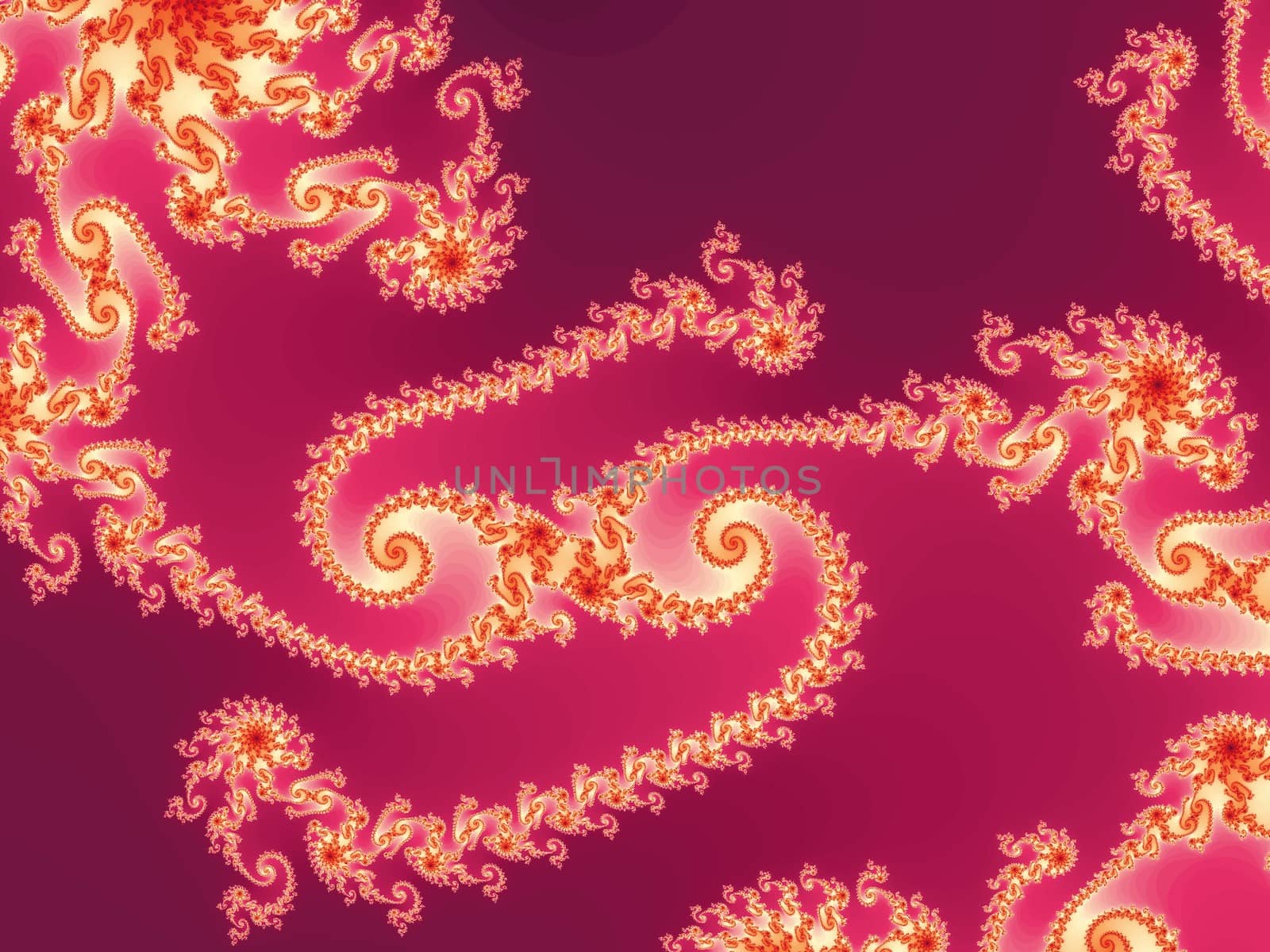 Digital computer graphic - rendering. Patterned fractal background in a pink colors for design.