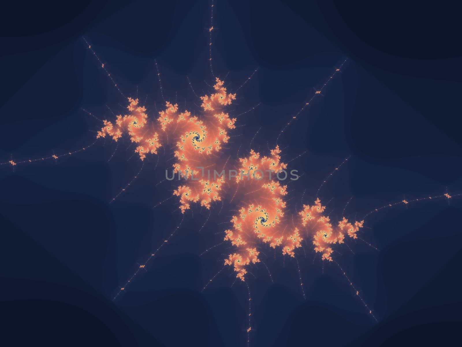 Digital computer graphic - rendering. Patterned fractal background for design.