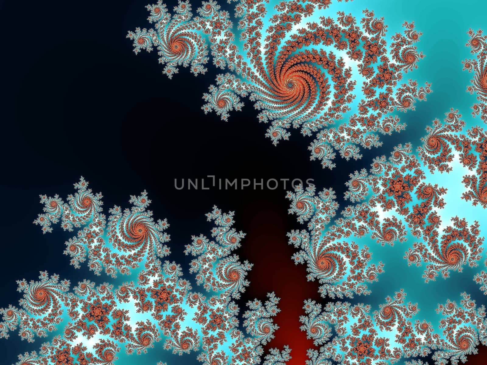 Digital computer graphic - rendering. Decorative fractal background in a bright colors for design.