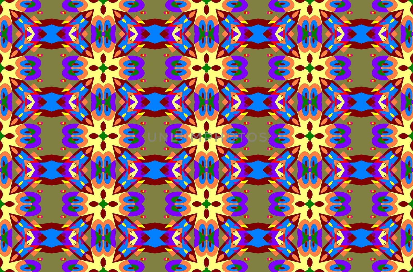 Digital computer graphic - seamless decorative ornament in a bright colors for design.