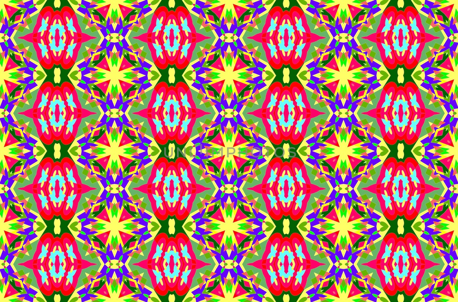 Digital computer graphic - seamless decorative ornament in a bright colors for design.
