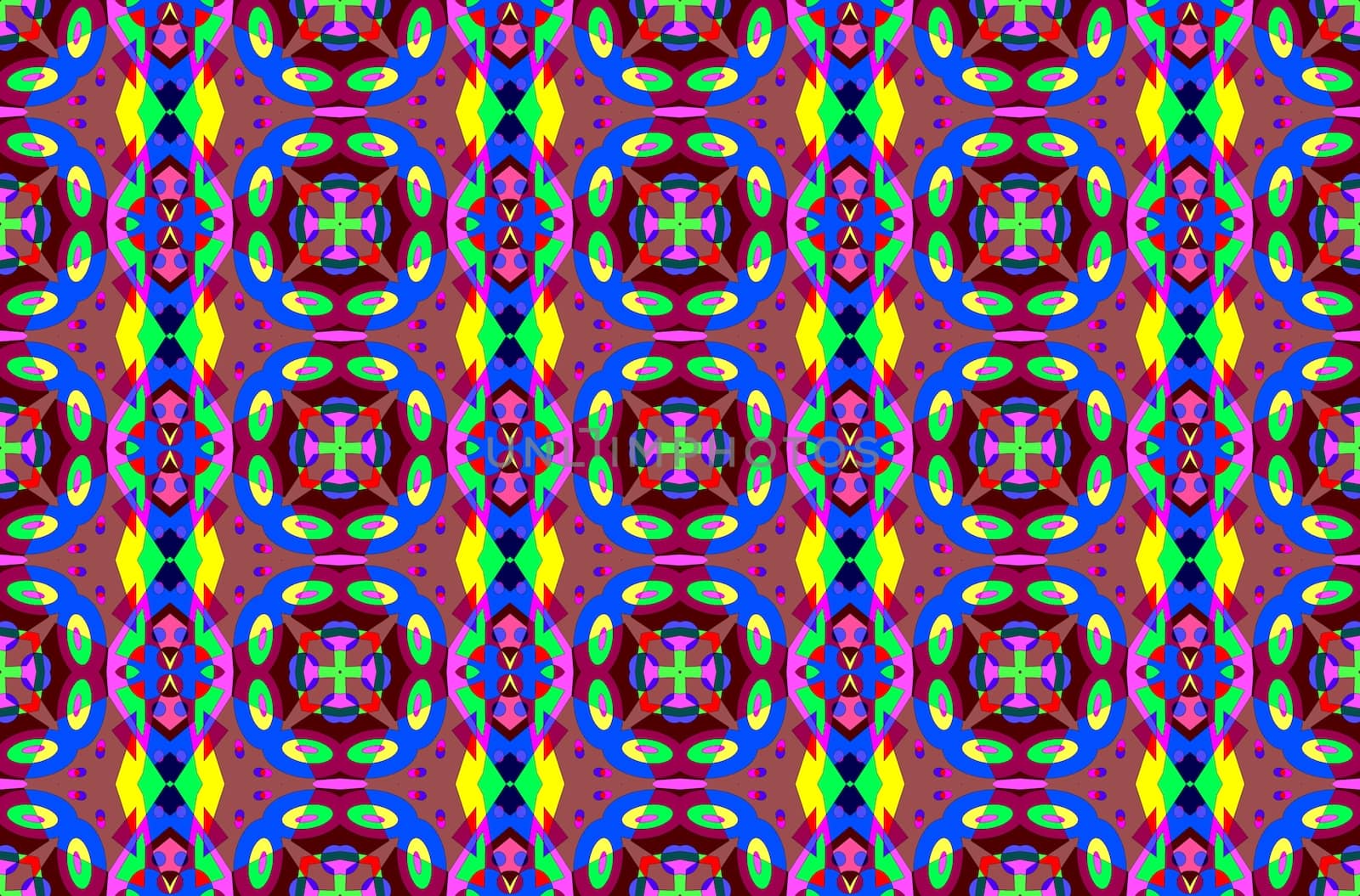 Digital computer graphic - seamless decorative ornament in a bright colors for design.