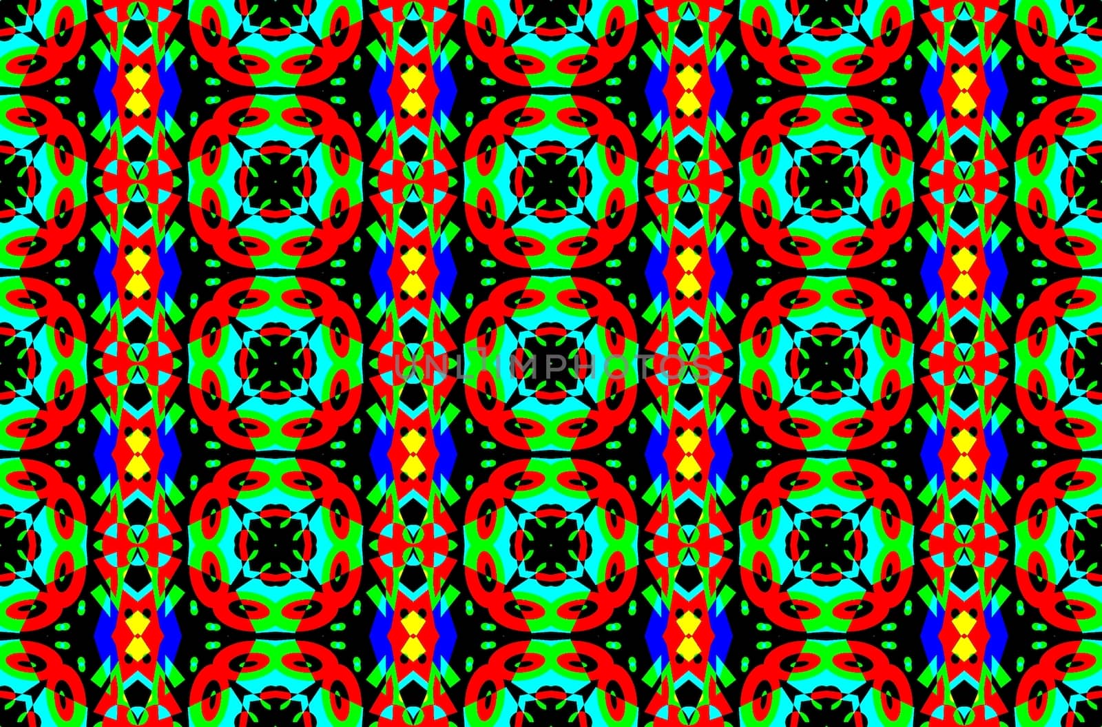 Digital computer graphic - seamless decorative ornament in a bright colors for design.