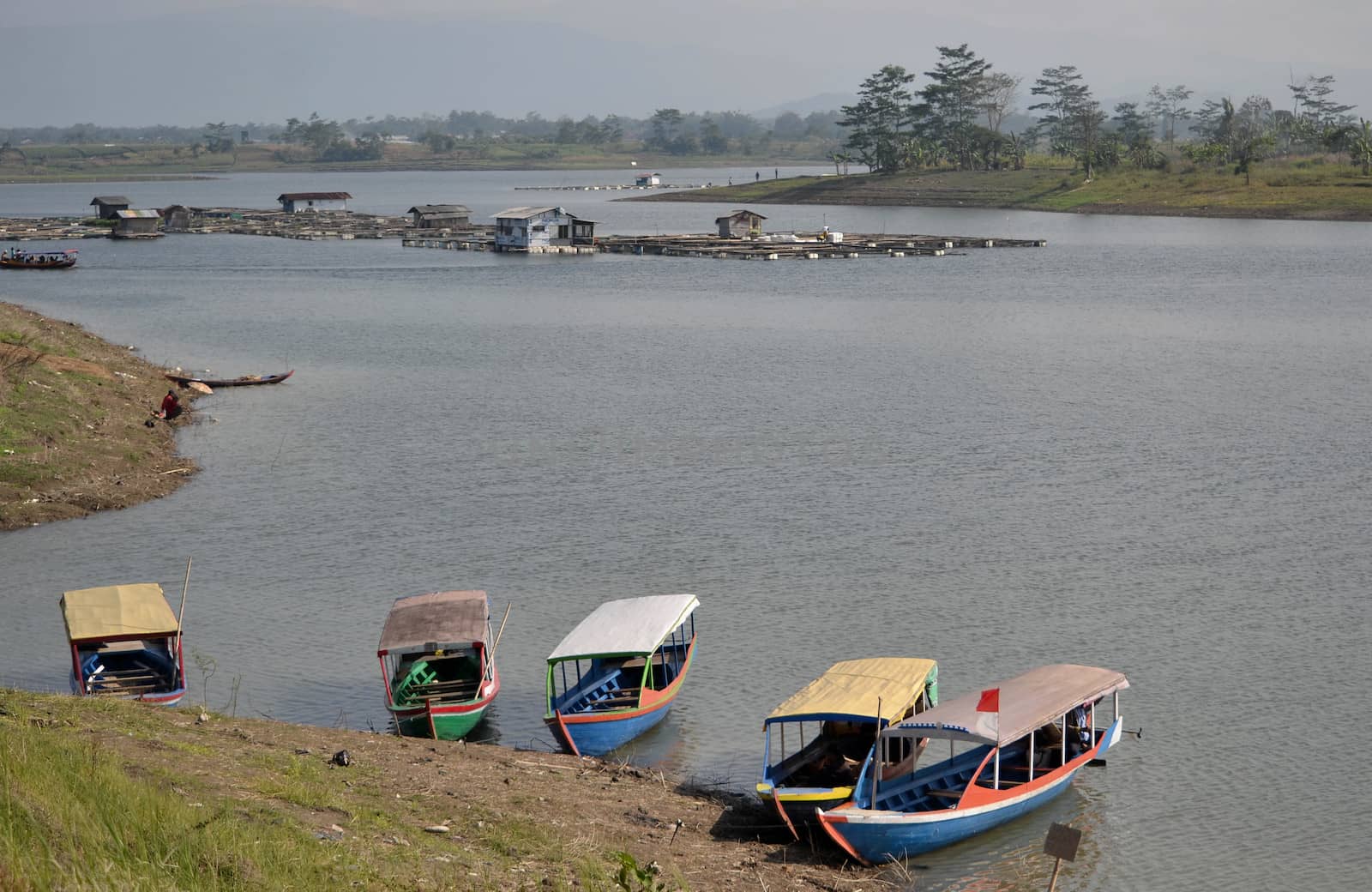 padalarang, indonesia-august 1, 2014: saguling lake that located in padalarang, west java-indonesia.