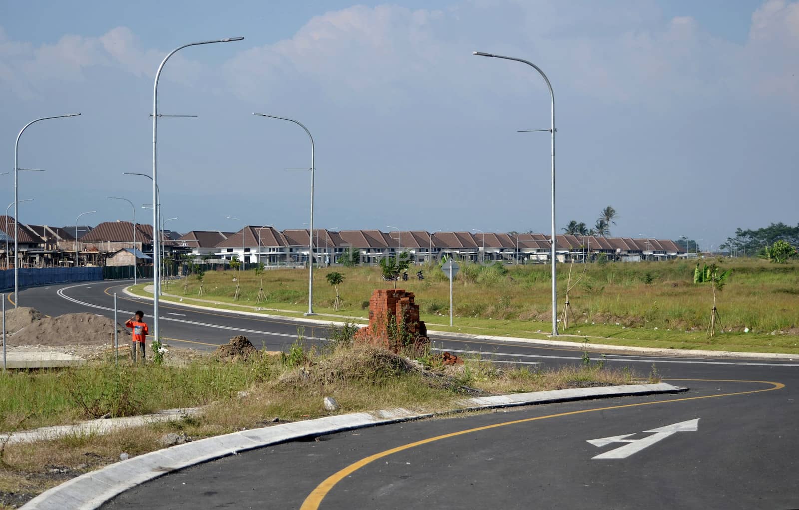 Padalarang, Indonesia - August 1, 2014: Scenery of Kota Baru Parahyangan residence that located in Padalarang, West Java-Indonesia.