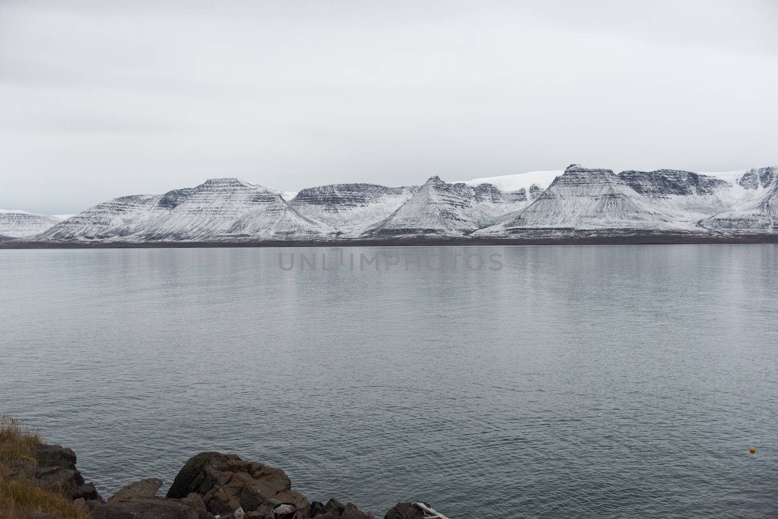 Arctic landscape in Greenland around Disko Island