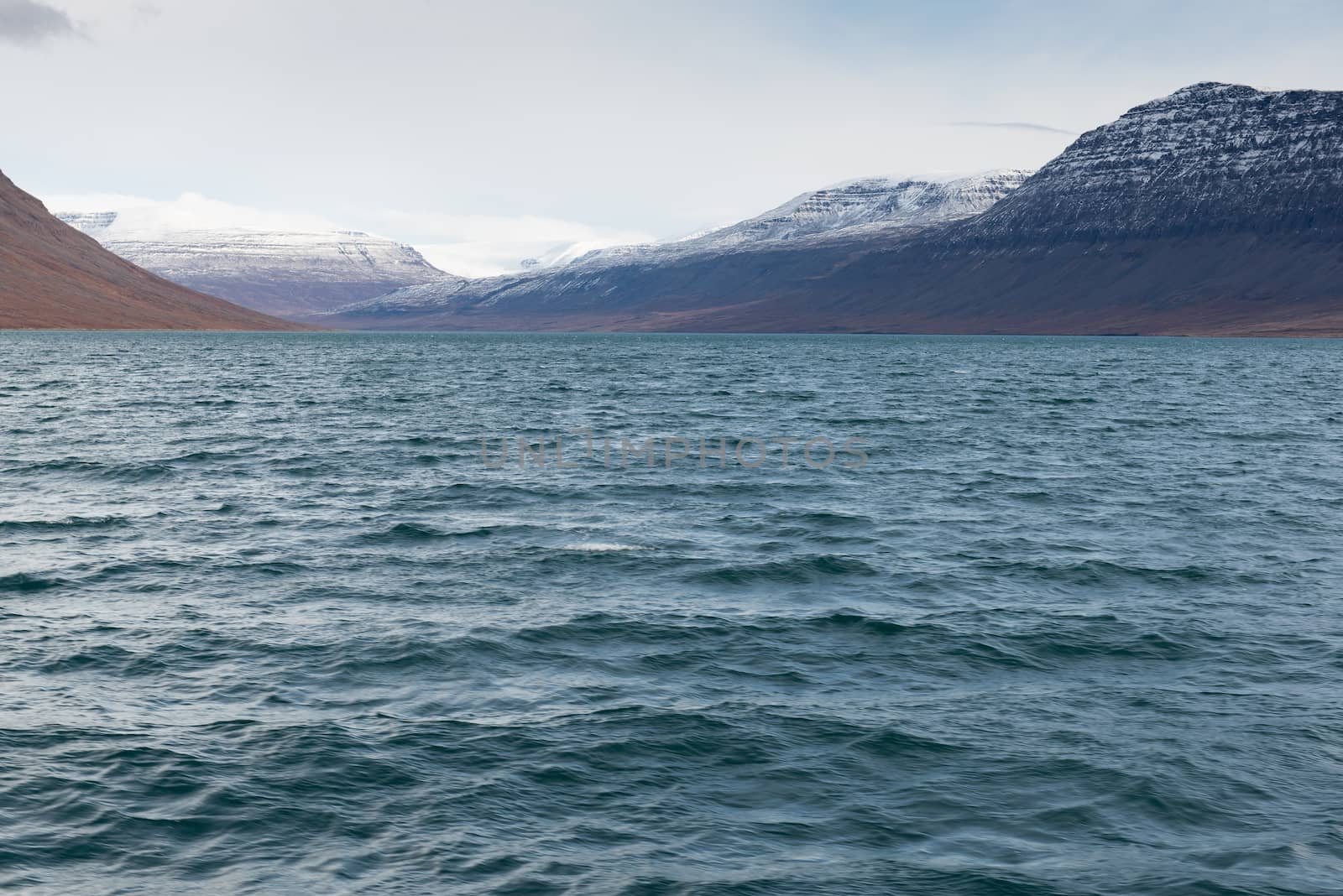 Arctic landscape in Greenland around Disko Island