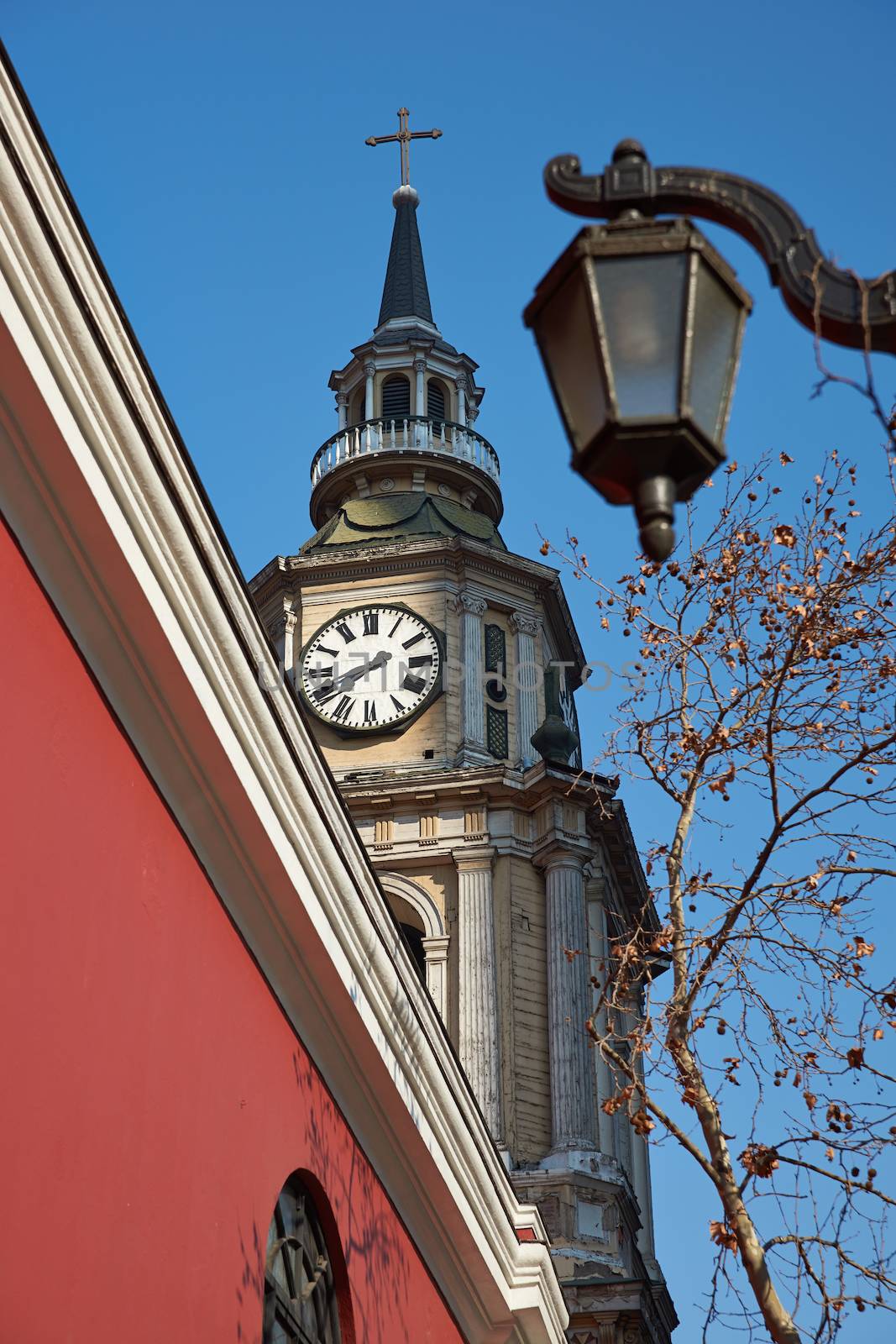 Historic San Francisco church in central Santiago, Chile