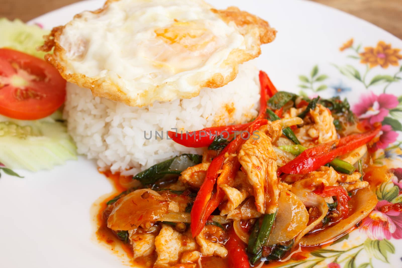Stir-fried chicken with thai chili paste by vitawin