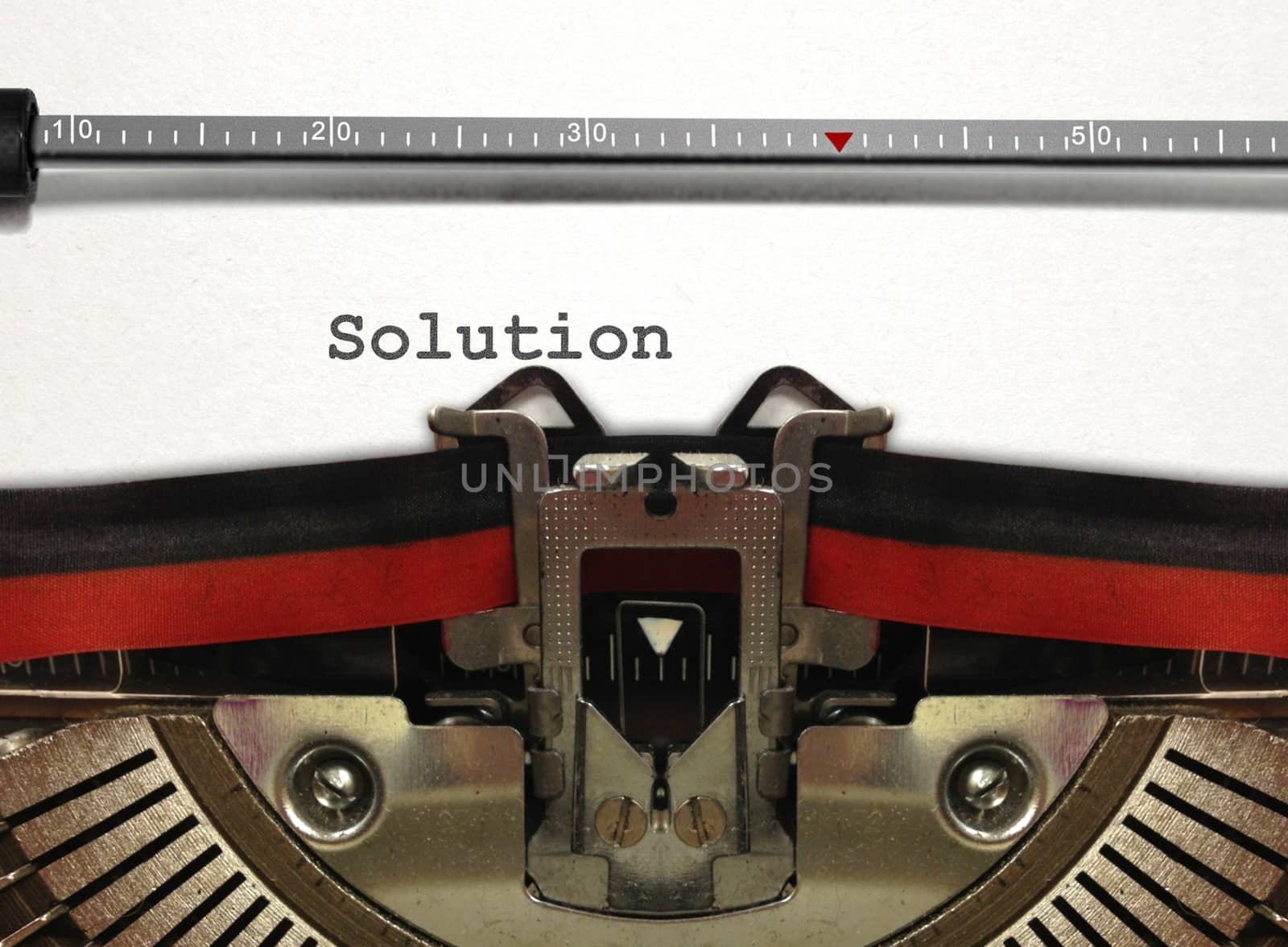 Typewriter with Solution Word by razihusin