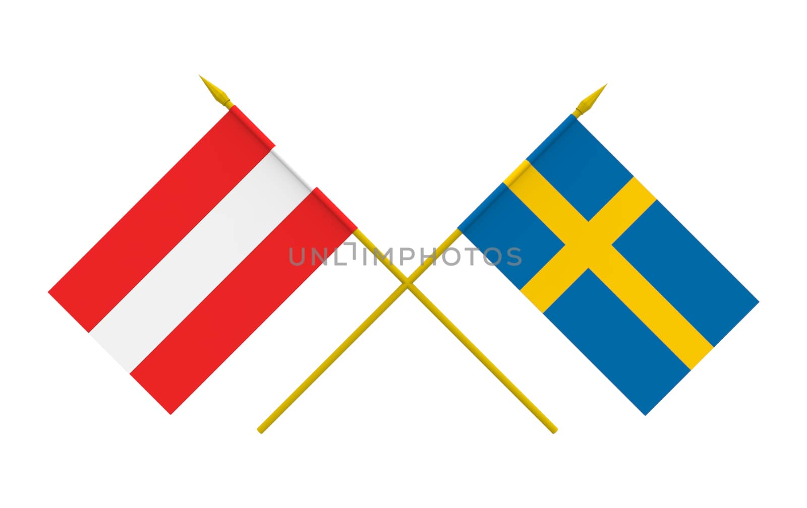 Flags, Austria and Sweden by Boris15