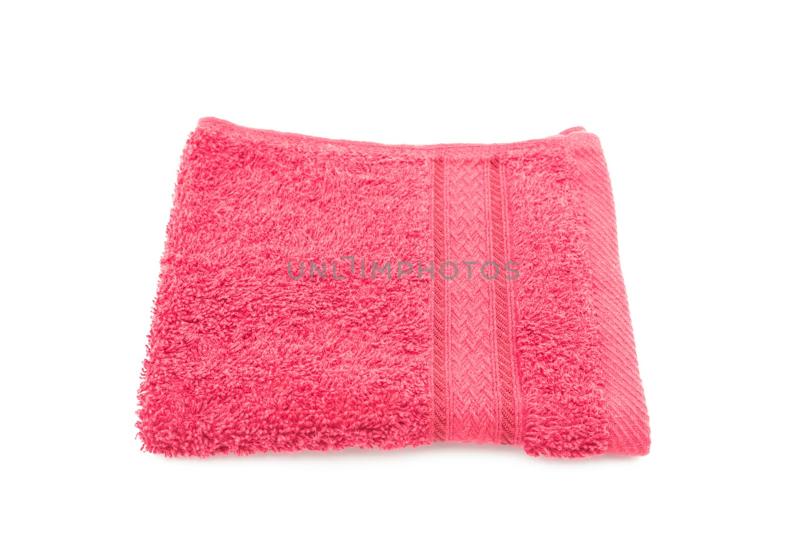 Red towel on white background by vitawin