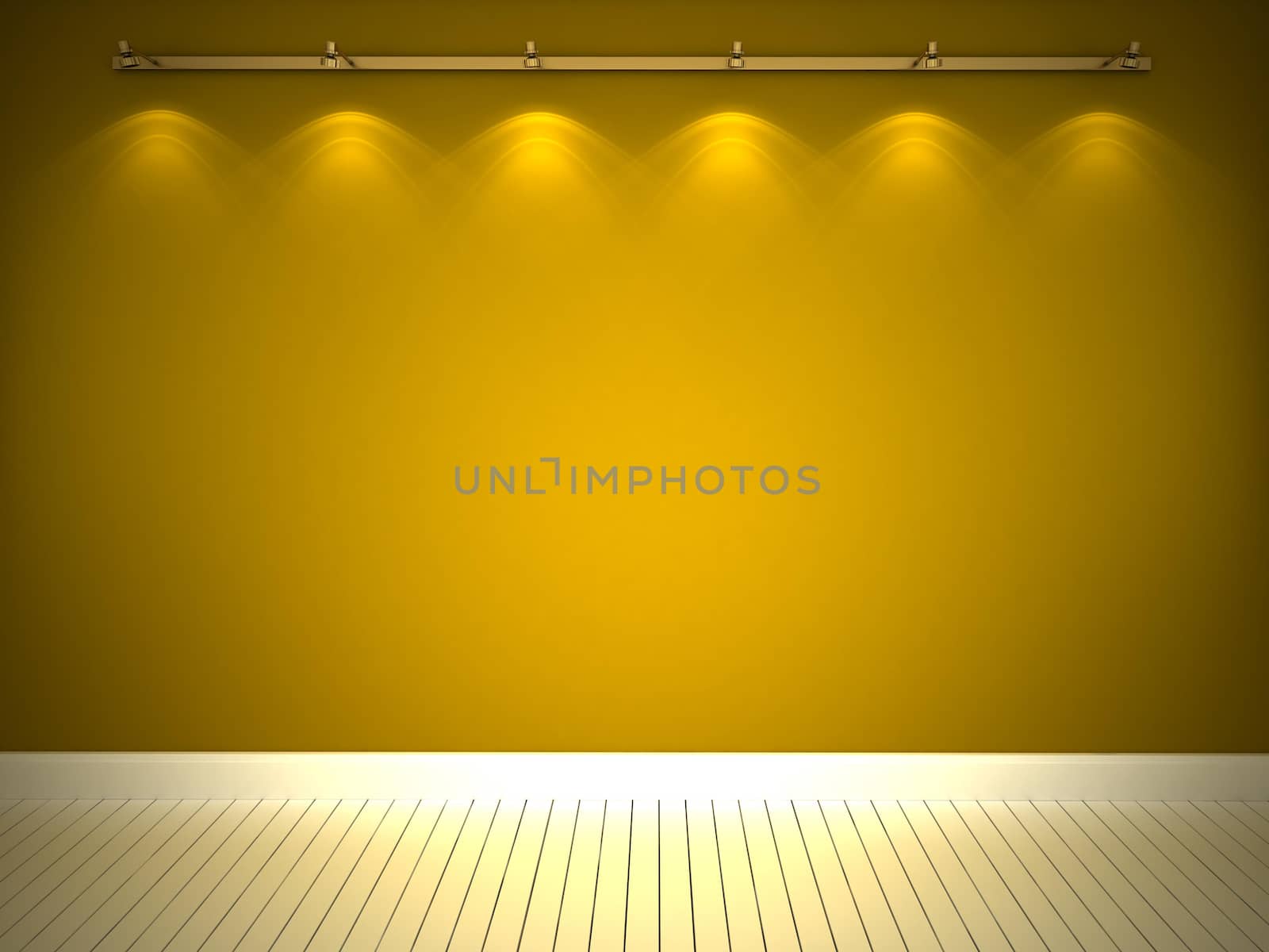 Illuminated yellow wall and white floor by suns_28