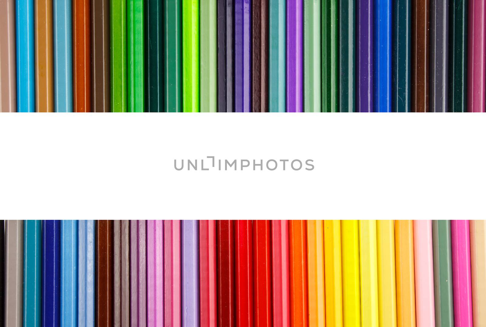 color pencils with different color isolated on white background