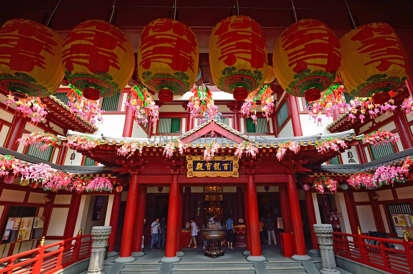 Buddha Tooth Relic Temple in China Town Singapore by think4photop