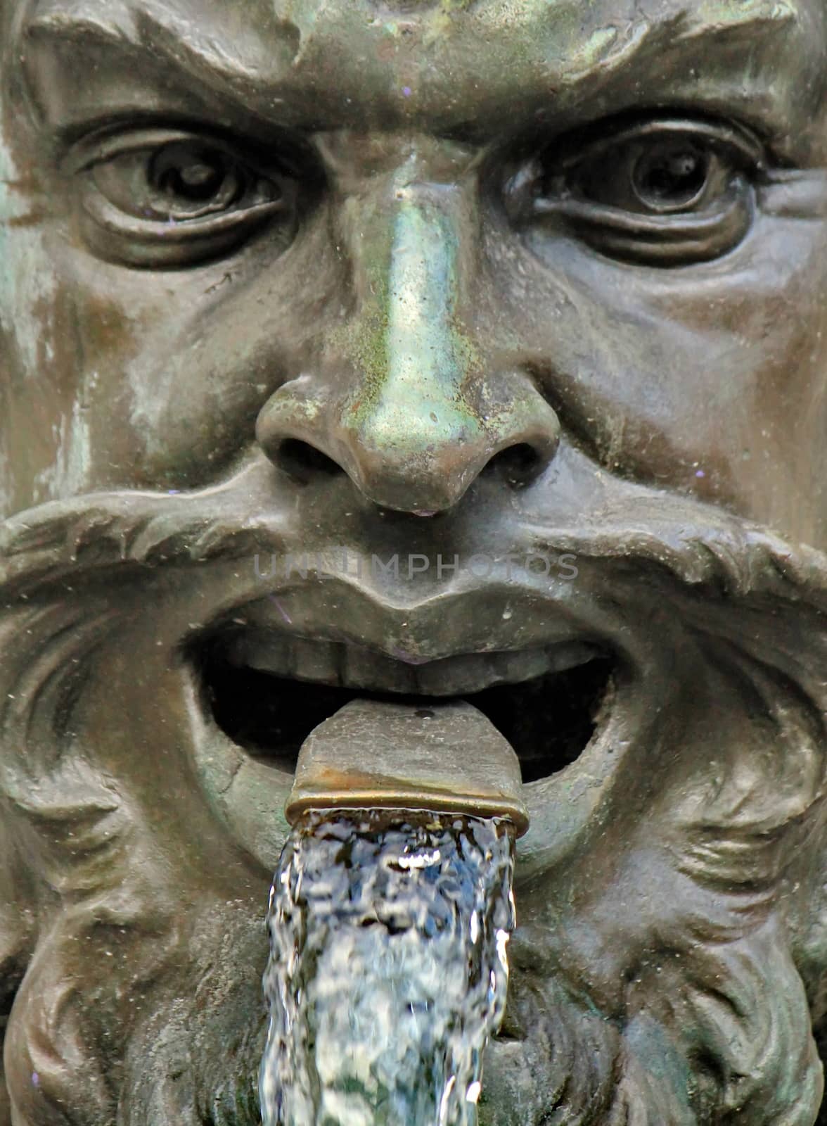 Iron fountain head, Geneva, Switzerland by Elenaphotos21