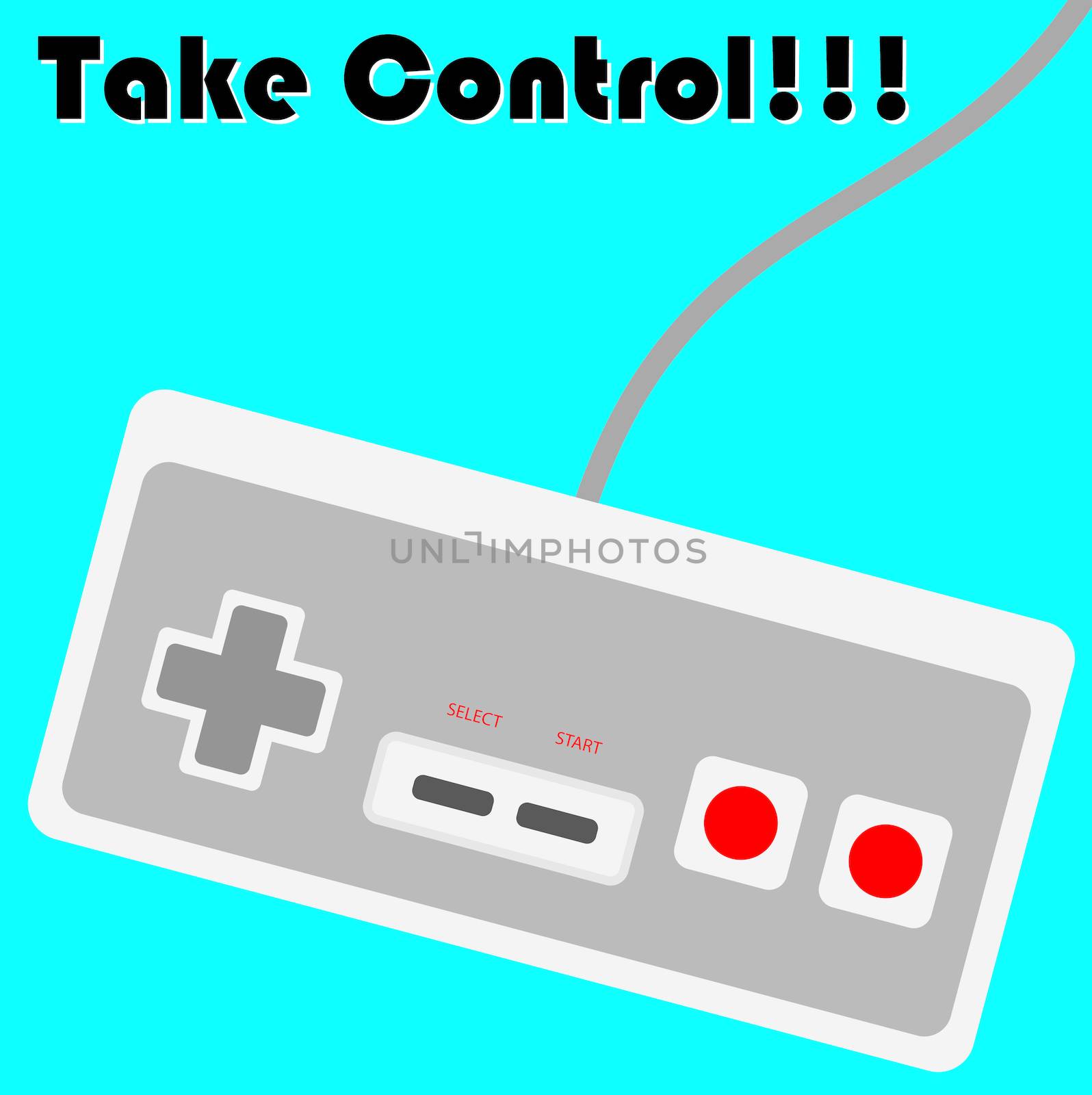 An Illustration of Vintage Console Controller