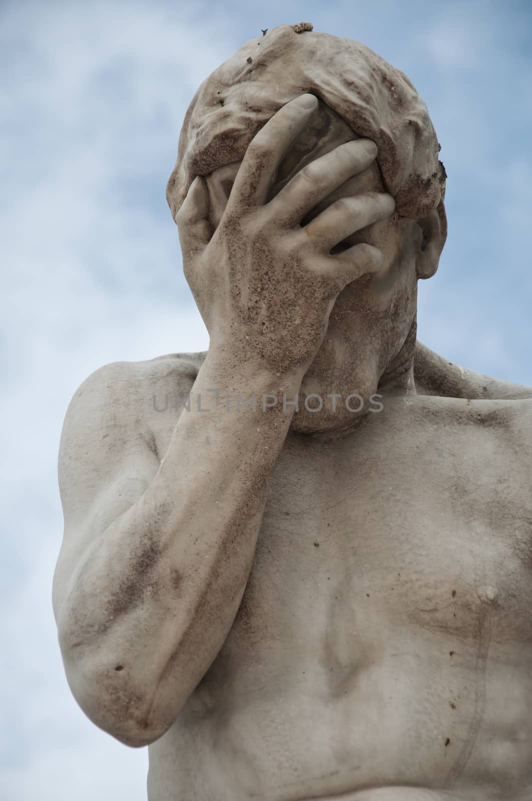 Statue in Tuileries garden in Paris by NeydtStock