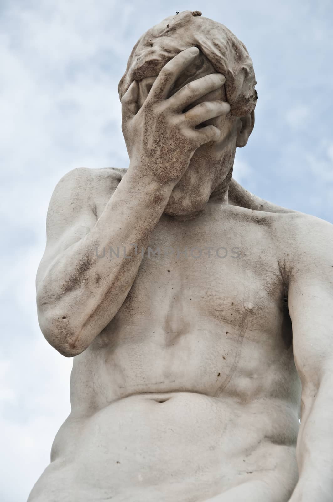 Statue in Tuileries garden in Paris by NeydtStock