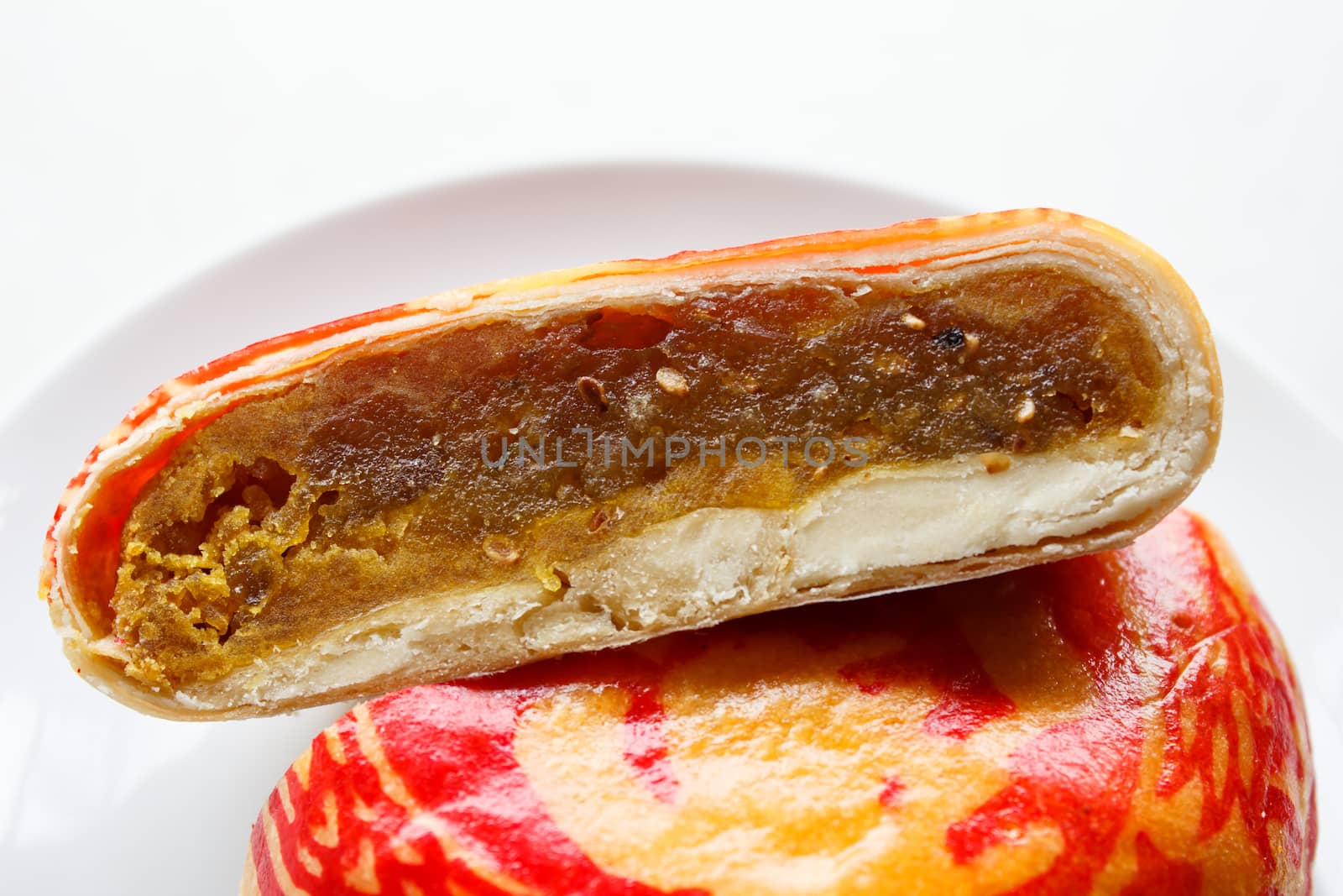 Traditional Chinese cake,Chinese Pastry on white background by vitawin