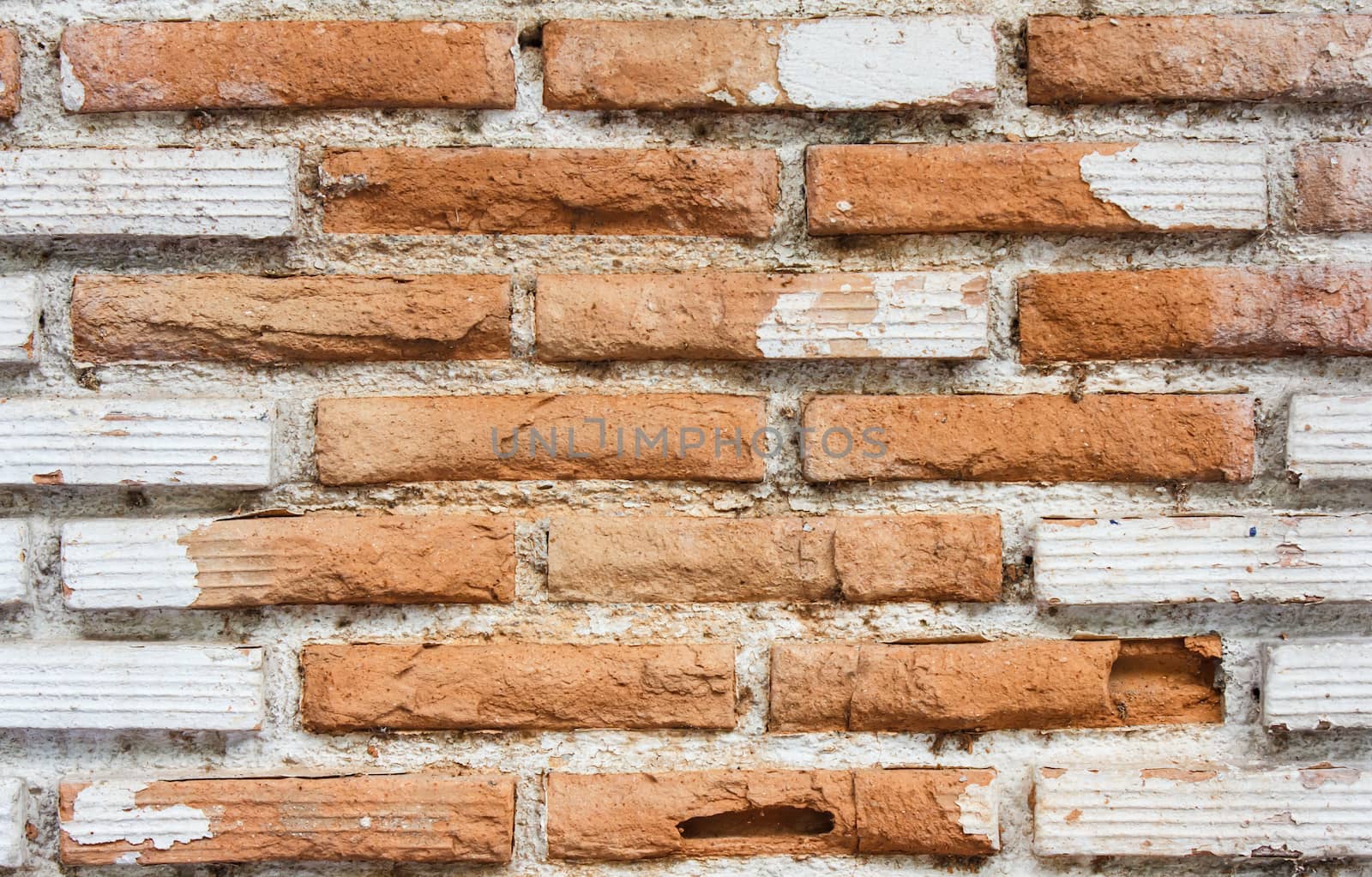 background of white crack brick wall  by vitawin