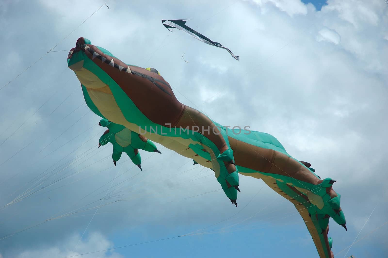 pangandaran, indonesia-july 16, 2011: pangandaran international kite festival that held in east coast pangandaran beach, west java-indonesia.