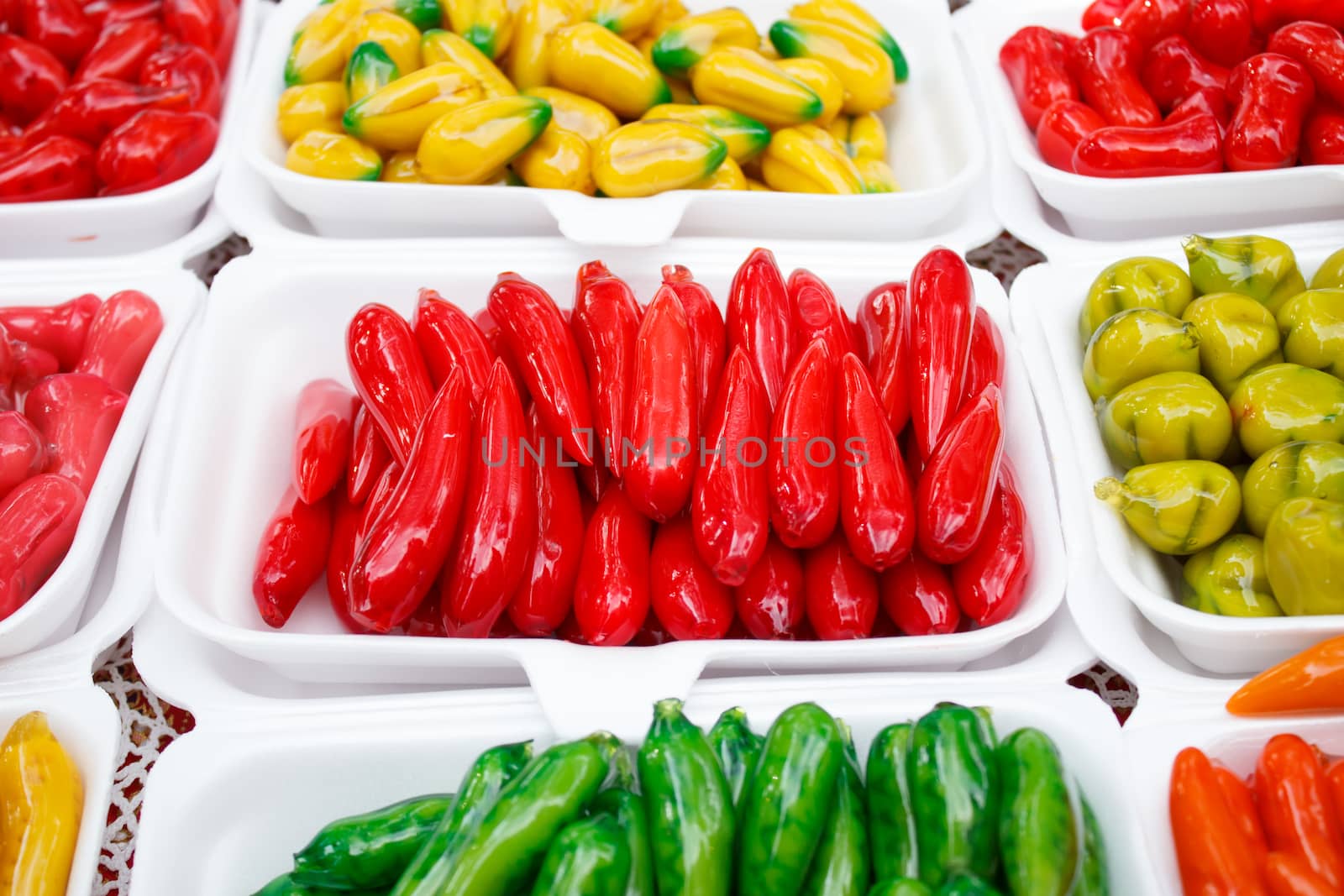 Deletable imitation fruits ( Thai Dessert )