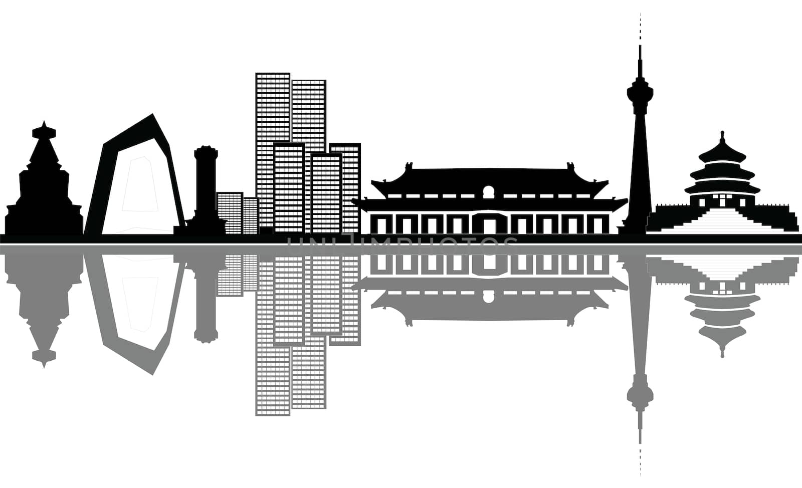 beijing skyline by compuinfoto