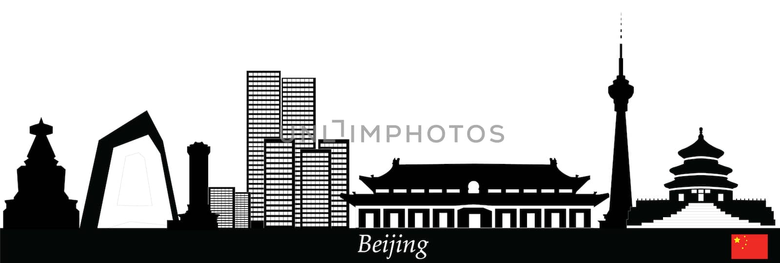 beijing skyline by compuinfoto