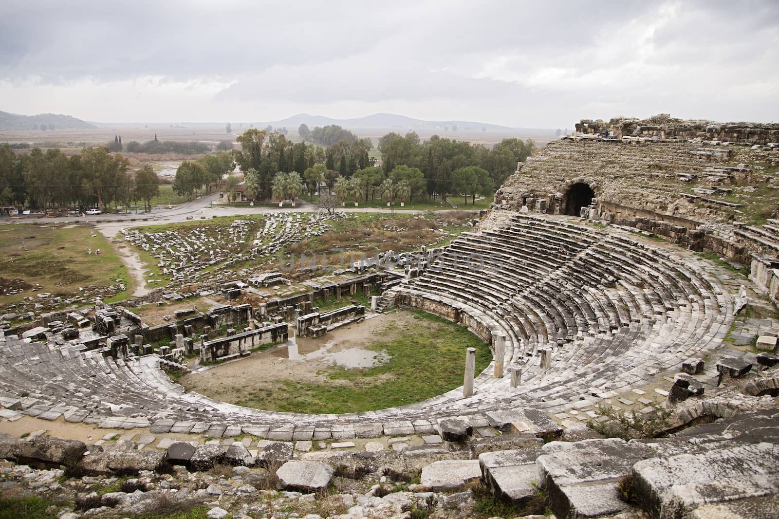 Ancient greek amphitheater in Turkey