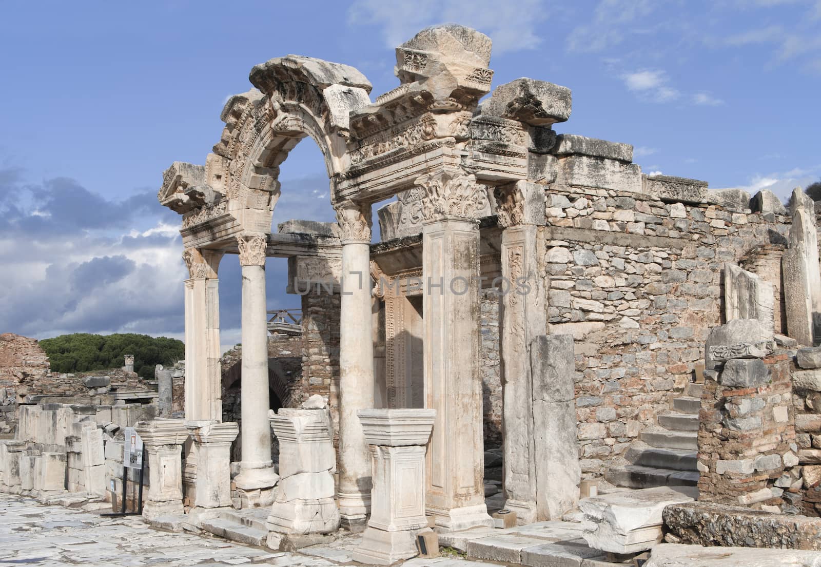 The temple of Hadrian, ancient town of Ephesus, Turkey