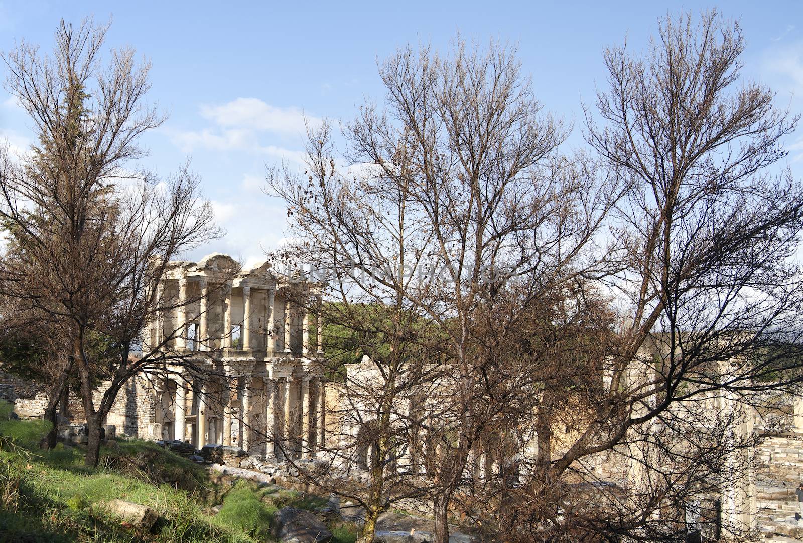 Celsus library in ancient town of Ephesus, Turkey