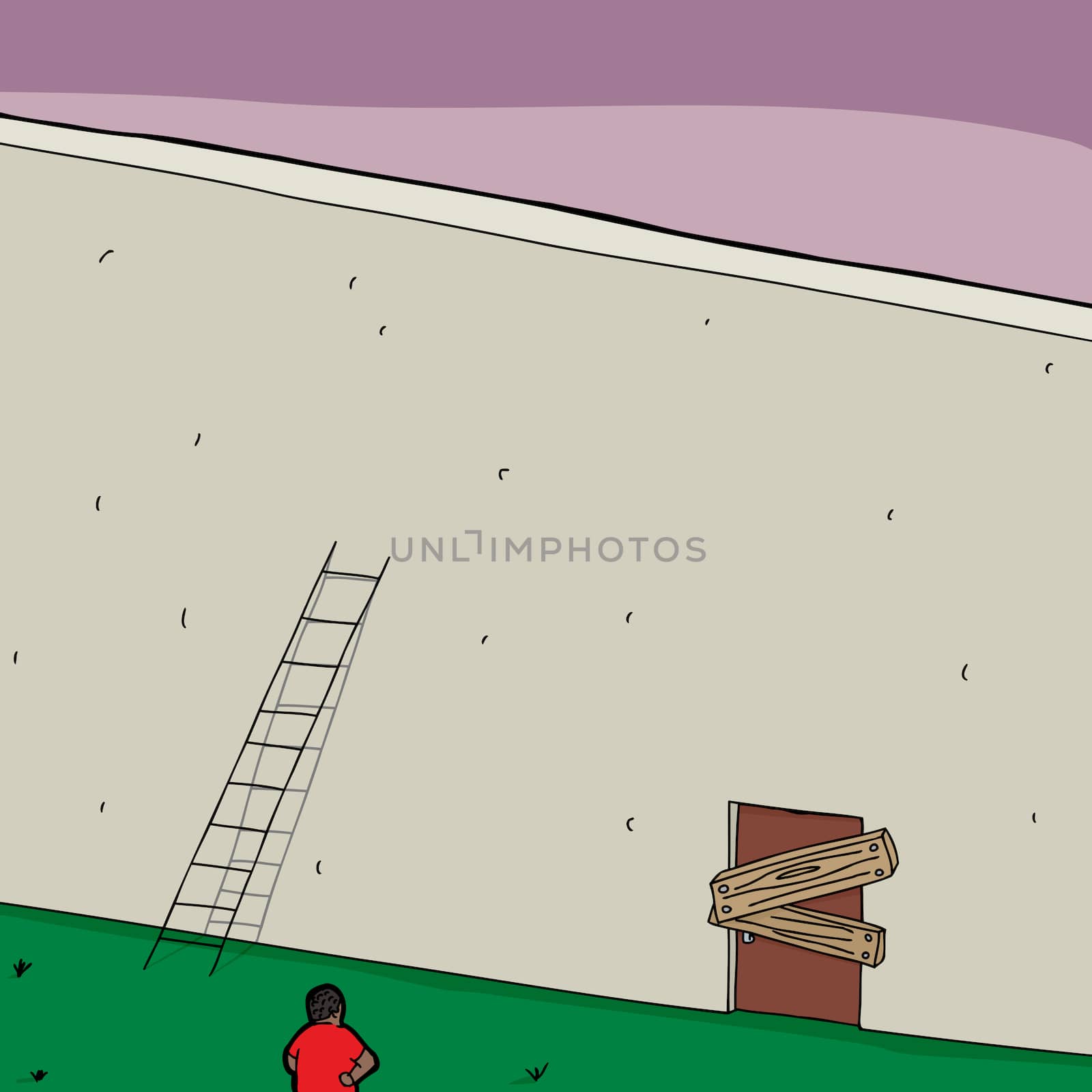 Short Ladder and Blocked Door by TheBlackRhino