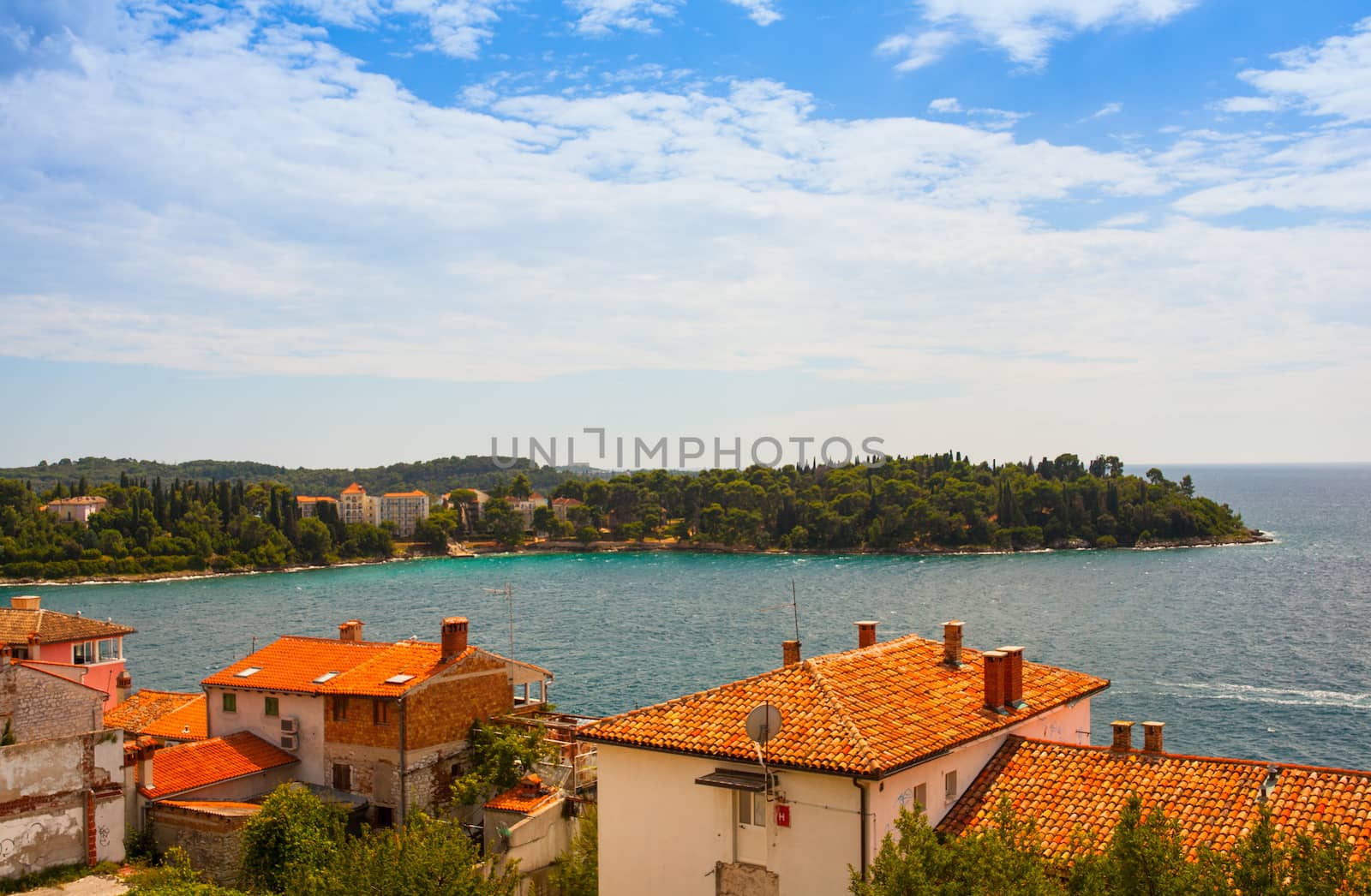 View of Rovinj little city in Istria, Croatia
