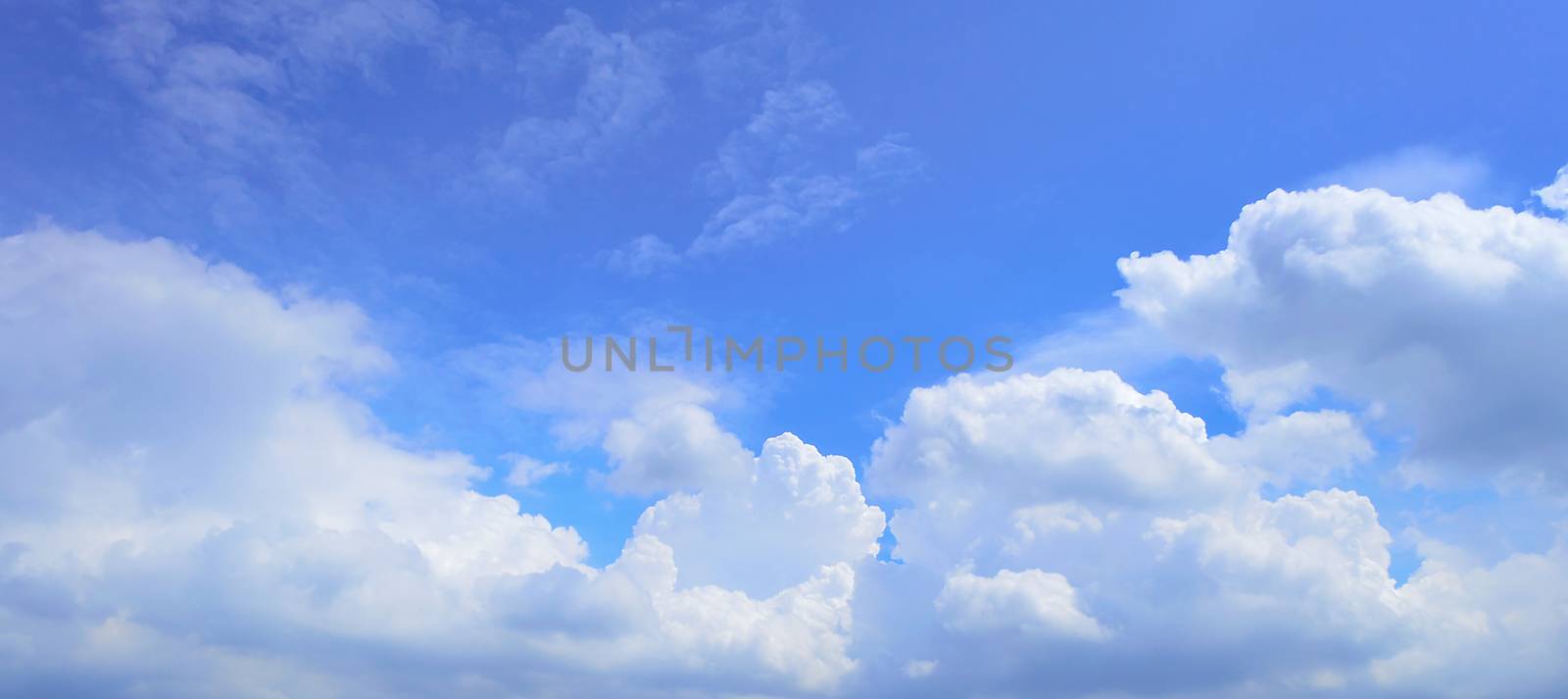 The sky in blue with white cloud.
