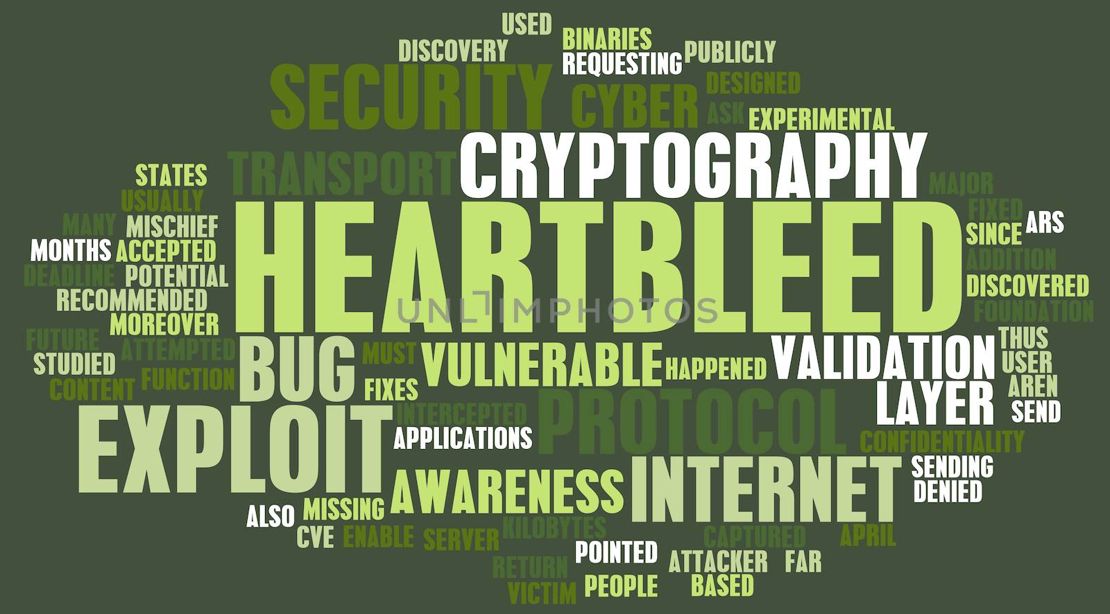 Heartbleed Technology Exploit Bug Alert as Concept