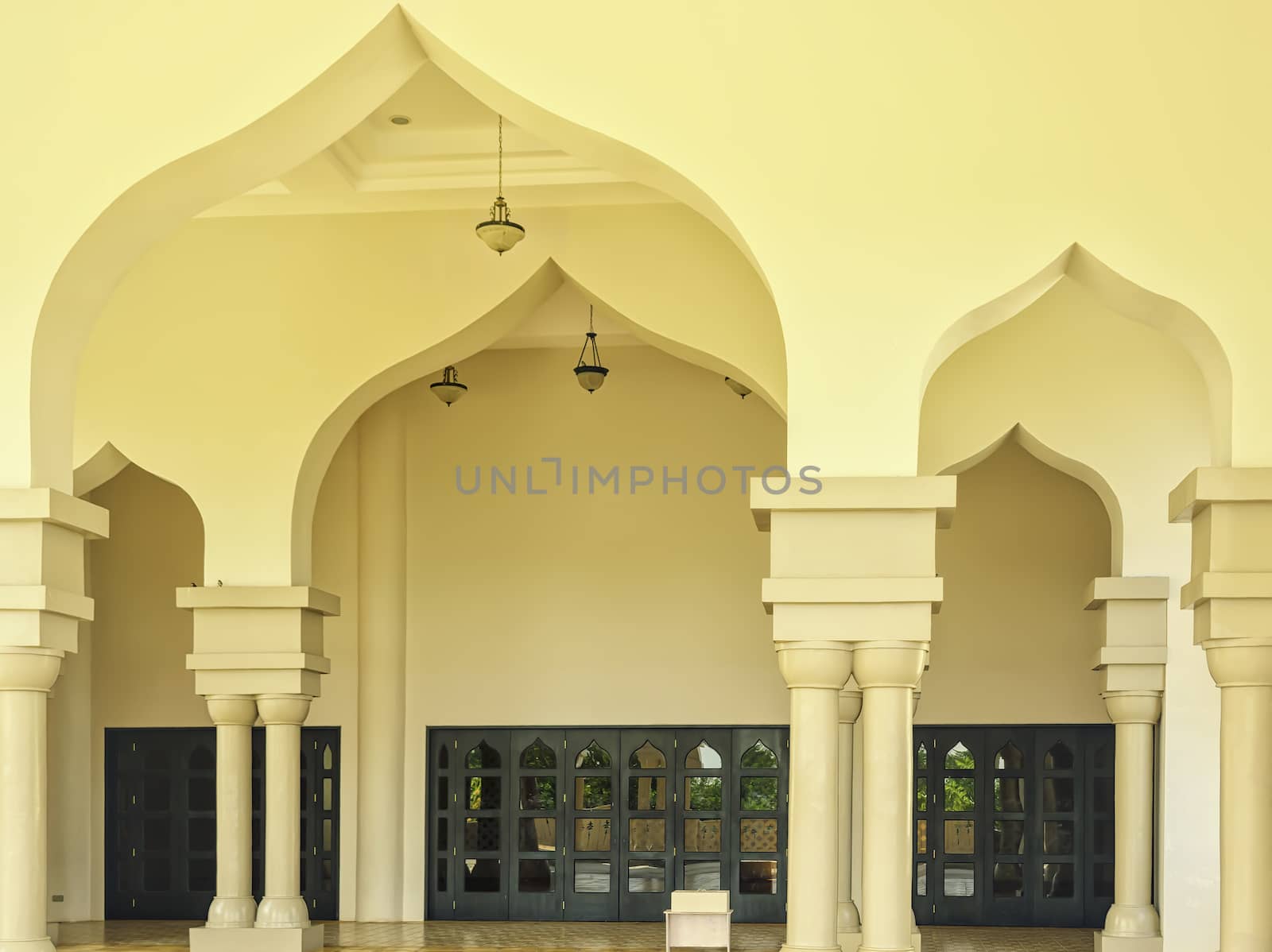 Arcs at the entrance of a newly built mosque in Cotobato, Southern Philippines