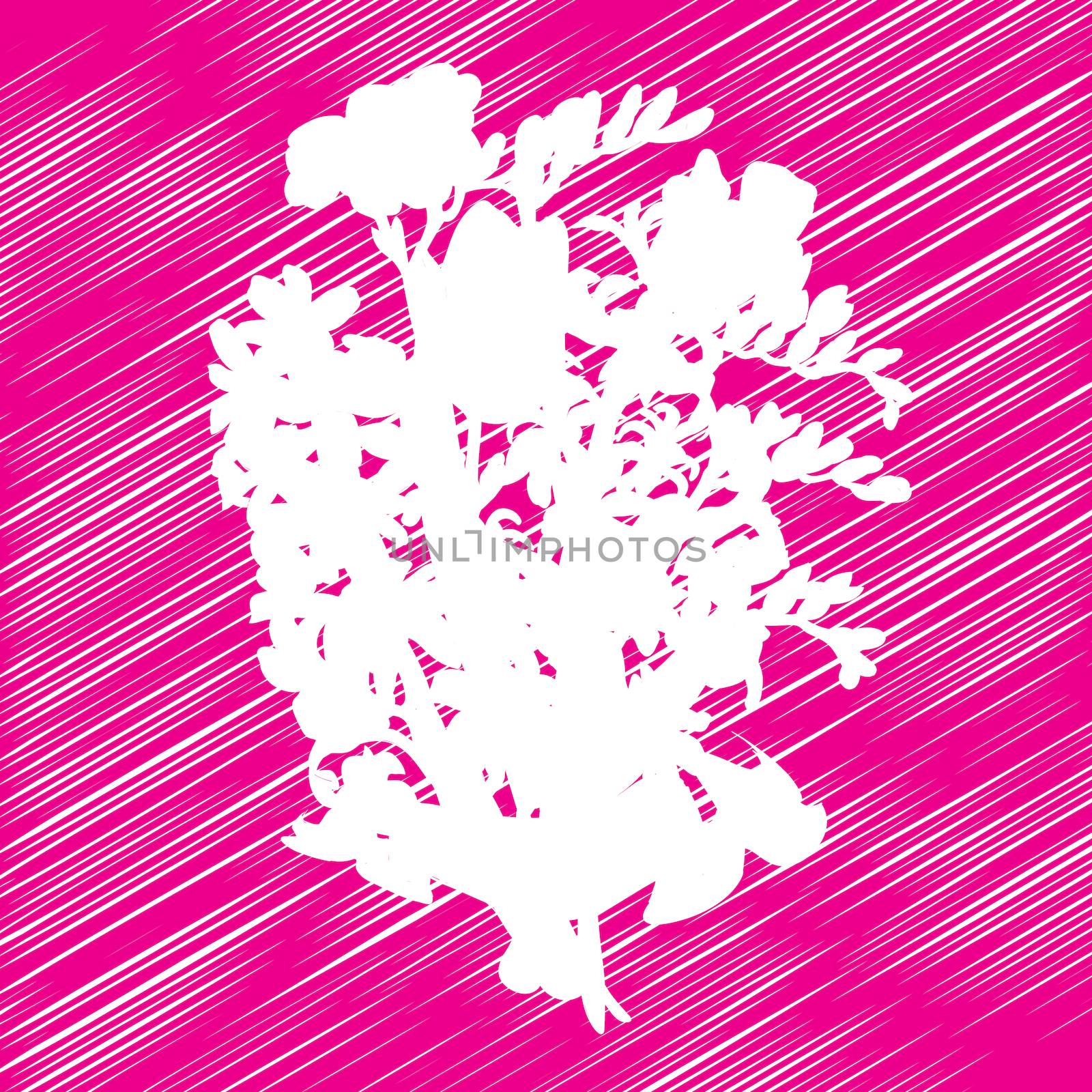flowers bouquet stencil by catacos