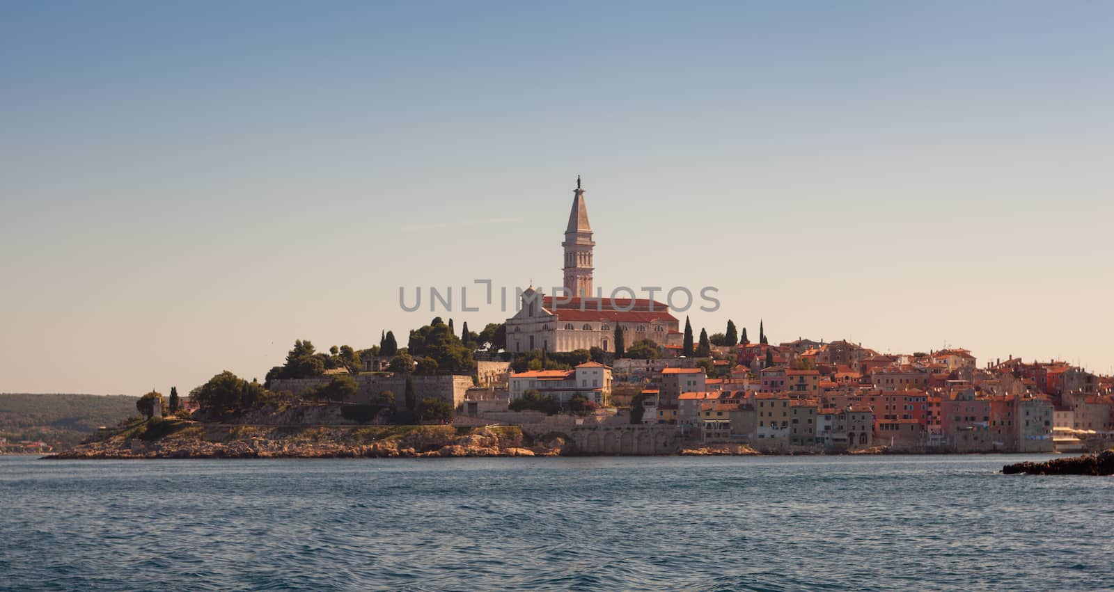 View of Rovinj little city in Istria, Croatia